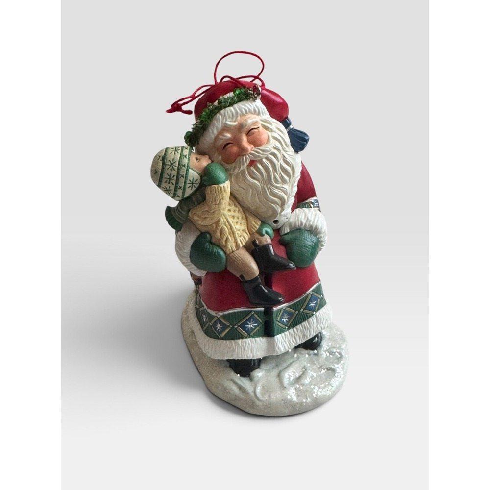 2004 Hallmark Keepsake Ornament Sitting on Santa's Lap Christmas 3.75"
